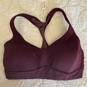 Lululemon Speed Up Sports Bra in dark adobe